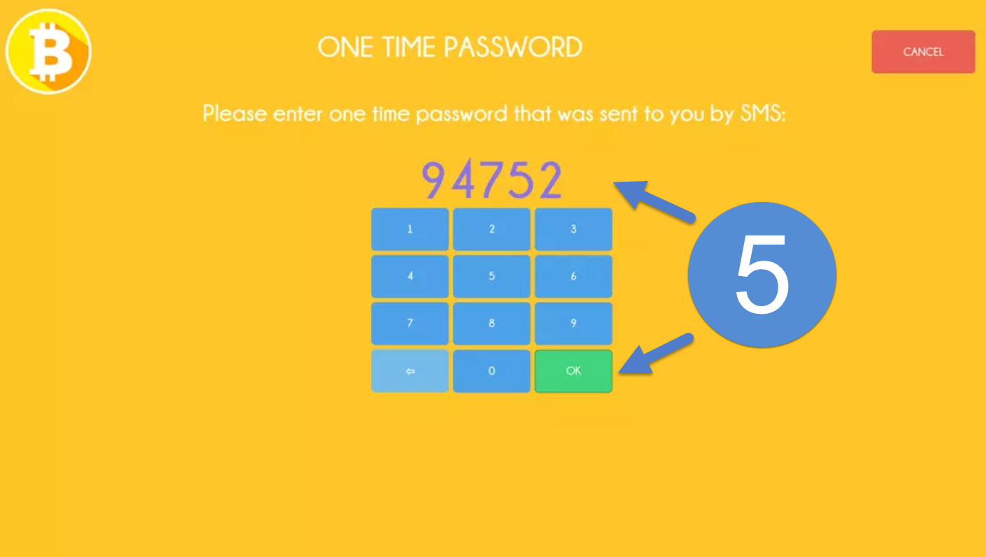 One Time Password Screen